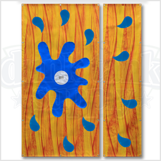 301 - Fire Marble Dunk Tank Two Piece Backdrop