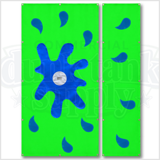 303 - Lime Green Dunk Tank Two Piece Backdrop